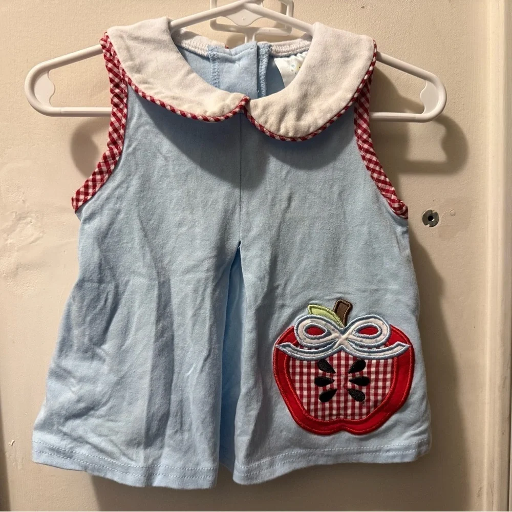 Stitchy Fish Cutie to the Core Applique Diaper Set
